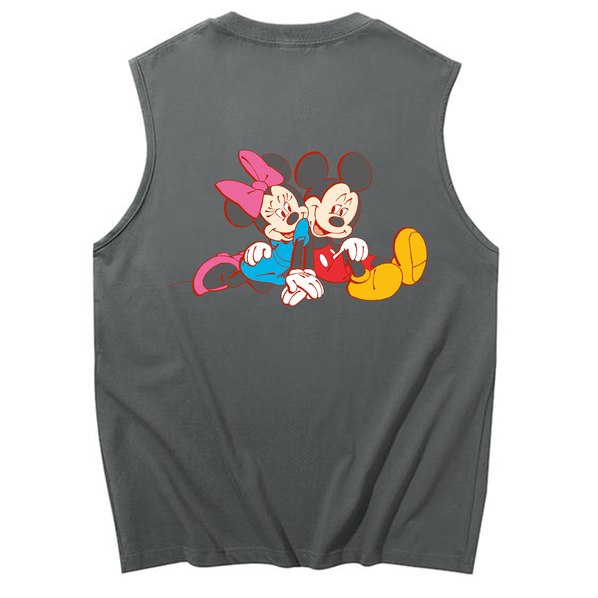 ミッキーマウス Mickey Mouse コットン100％タンクトップ（背面プリント）